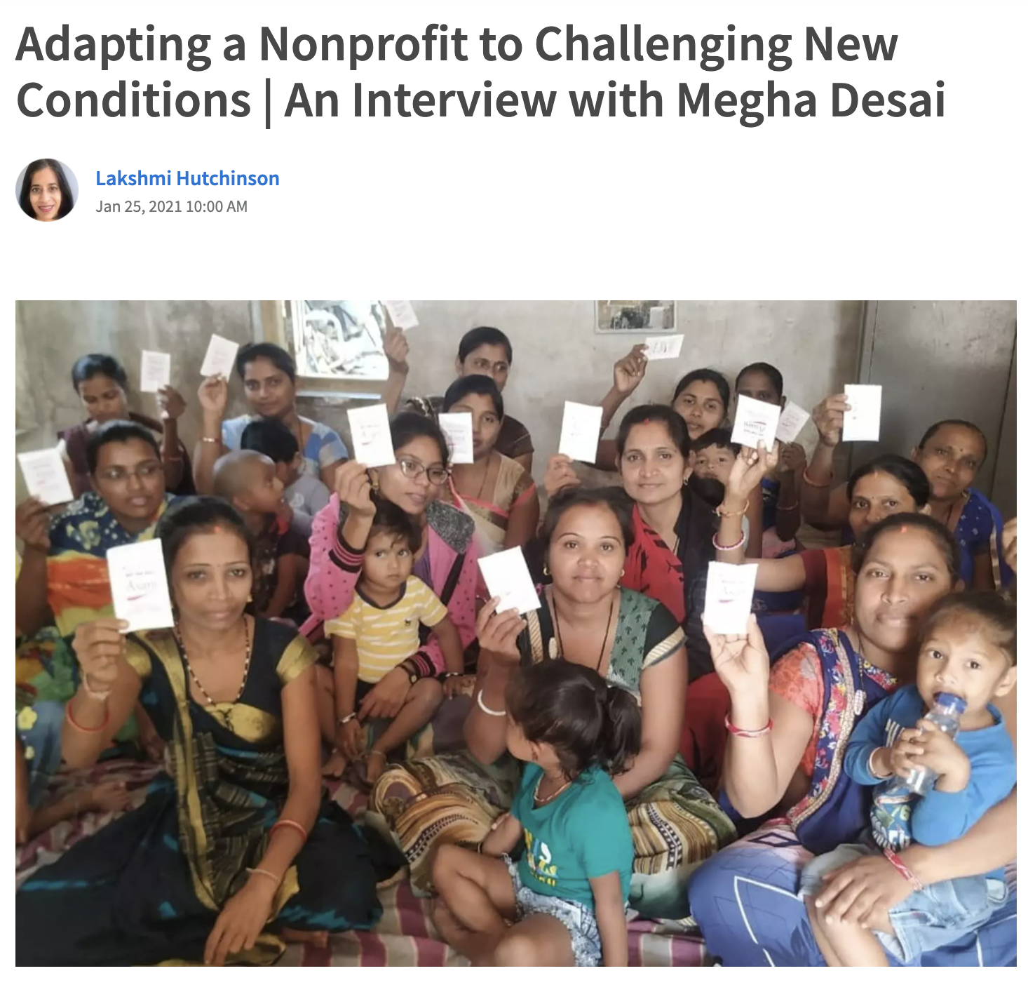 Adapting a Nonprofit to Challenging New Conditions | An Interview with Megha Desai